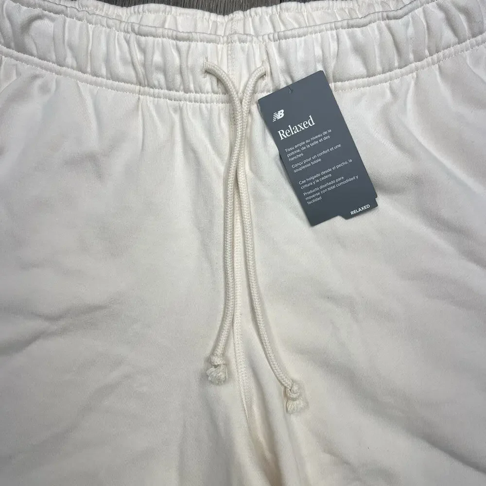 New Balance Shorts Size Large Mens Permafrost Yellow Tan French Terry 5